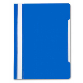 Папка-скоросшиватель прозр. верх. лист, А4, синяя