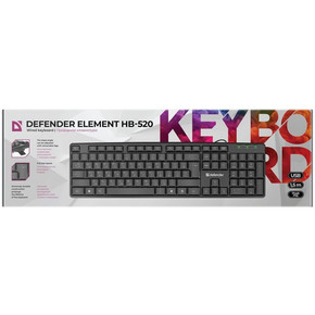 Клавиатура Defender HB-520, USB, черная 45522