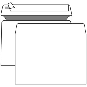 Конверт С4, 229х324мм, б/подсказа, б/окна, отр. лента
