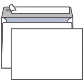 Конверт С5,162х229мм, б/подсказа, б/окна, отр. лента