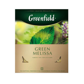 Чай Greenfield Green Melissa, зеленый, 100пак*1.5гр